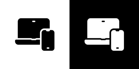 パソコンとスマホのアイコン（ベクター） © hamo