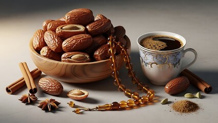 Almonds and Coffee with Spices