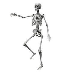 Skeleton dancing in a dynamic pose