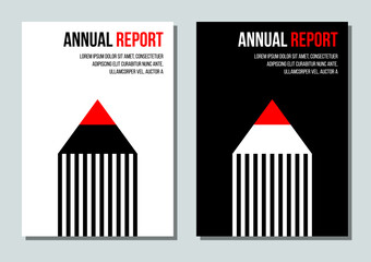 black and white cover school brochure vector design. vector illustration.