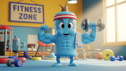 A classic gym equipment piece used for strength training and fitness