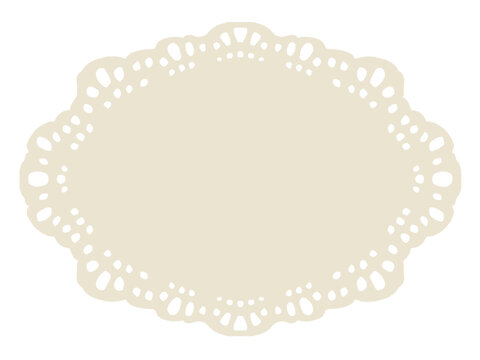 Lace Paper Vector Illustration | Doily Style Decorative Frame and Background