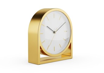 Gold Modern Desk Clock.