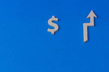 Obraz premium Money symbol with a downward arrow