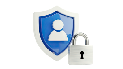 Security Shield and Lock Icon