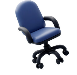 3D Vector Office Chair icon, Work, Interior visual, Suitable for business concept.