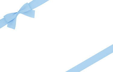 3D素材_リボン_水色