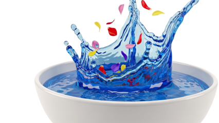 Water Splash Crown with Flower Petals