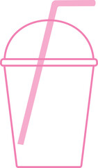 핑크 커피 컵