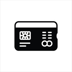 Credit Card icon. For financial transaction. For web design, APP, and UI. Vector illustration on white background.