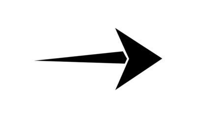 Simple Black Right Arrow Vector Graphic Isolated on White Background