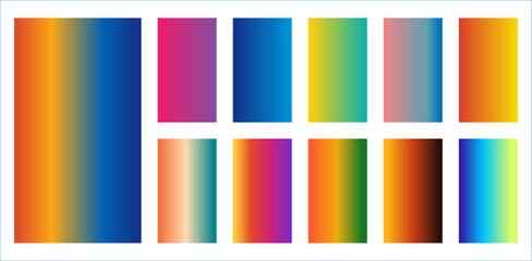 Fototapeta premium abstract blurred gradient vertical 16:9 background set, smartphone vector wallpaper collection