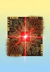 Electronic Circuit Board Enhanced by Branching Power Transfer Technology