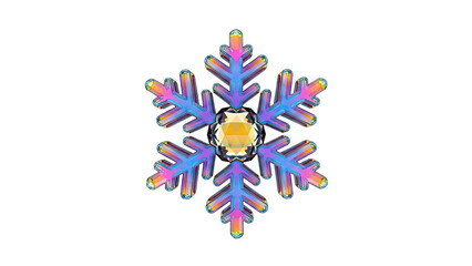 Fototapeta premium Iridescent Snowflake Crystal
