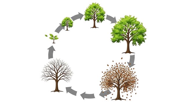 Tree Life Cycle Illustration