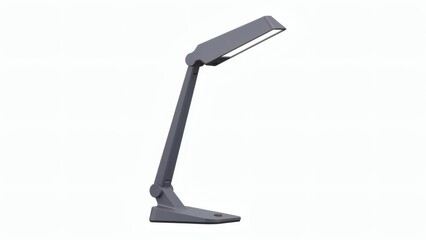 Minimal Desk Lamp Mockup with Modern Shape and Solid Color, Isolated on Pure White Background