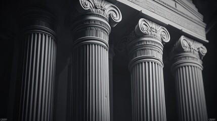 Ancient Columns Exterior, Architecture, Daylight, Elegant