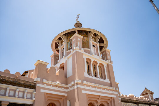Tower on the Enda Mariam Cathedral of the Eritrean Orthodox Church in Asmara, Eritrea