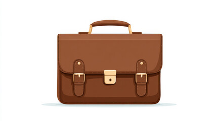 Professional leather briefcase for business and career use
