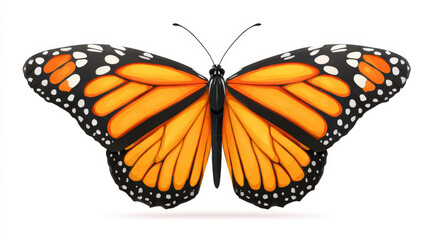 Obraz premium Vibrant monarch butterfly - symbol of spring and nature's beauty