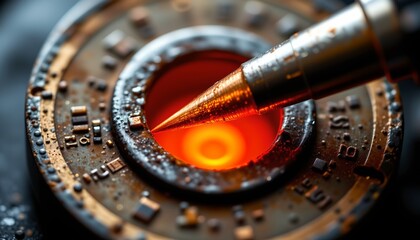 Precision soldering techniques workshop macro shot close-up electronics craftsmanship