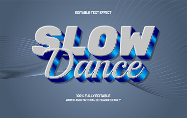 Slow Dance Editable Text Effect &ndash; Modern Neon Typography for Party, DJ, and Festival Design