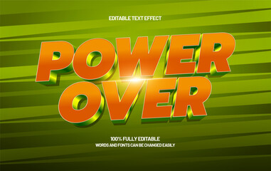 Power Over Editable Text Effect &ndash; Fast Motion Bold Typography for Racing, Game, and Sport Design