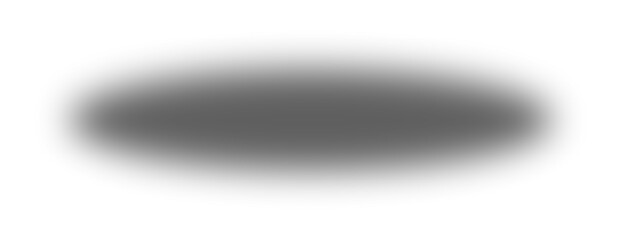 Soft oval shadow isolated on transparent background