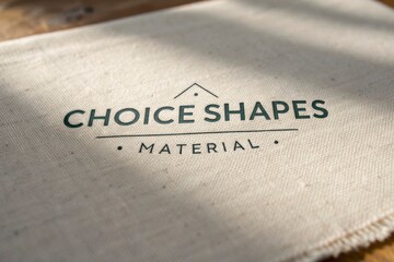 Choice Shapes Material Logo on Organic Fabric