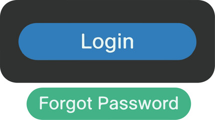 Fototapeta premium Interface Element Login and Forgot Password Buttons on a Dark Rectangular Background