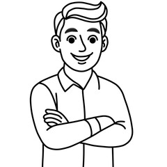 Obraz premium man with arms crossed