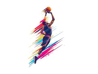 Fototapeta premium Dynamic basketball player in action