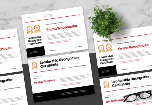 Red And Black Certificate