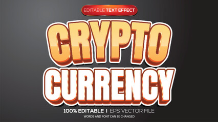 Obraz premium 3D text effect crypto theme