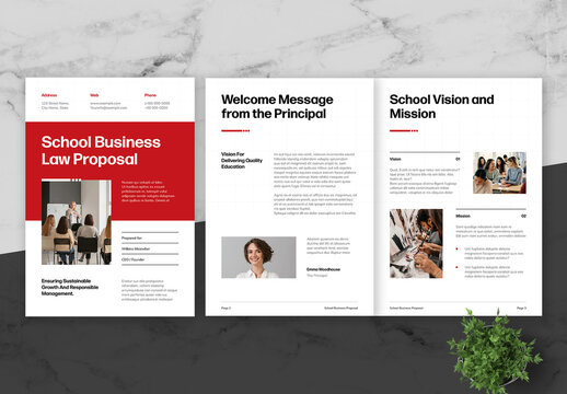 Red And Black School Business Proposal 