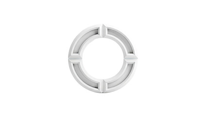 Circular architectural molding with four-part design