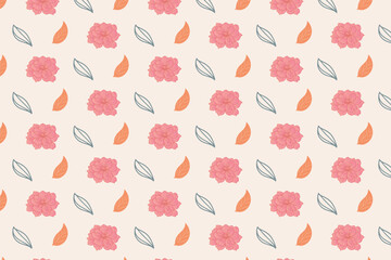 Indian Floral Pattern Fabric Print Seamless Repeat