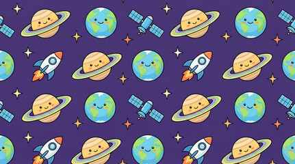 seamless pattern space vector