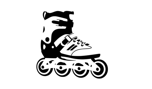 Rollerblade Inline Skate Vector Icon for Outdoor Sports and Urban Transportation