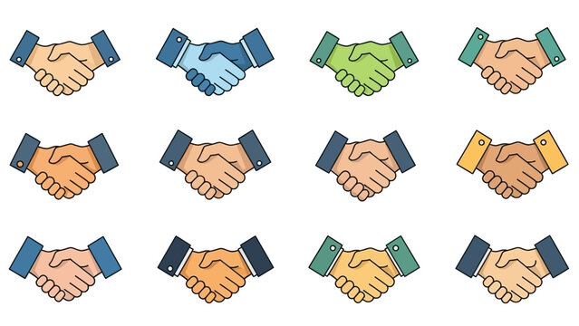 Handshake business partnership agreement.