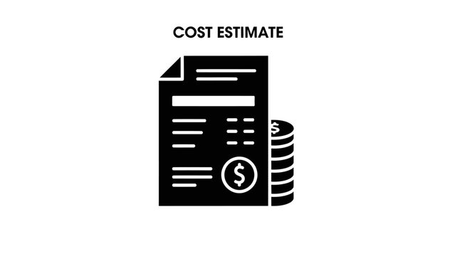 Black and white cost estimate document.