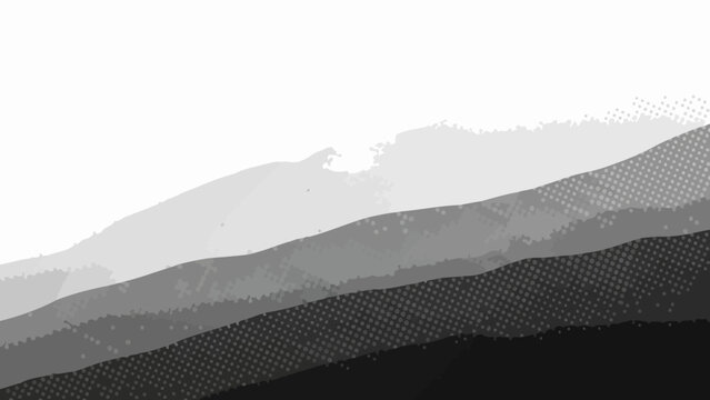 Mountain range with layered hills.