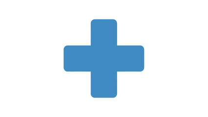 Fototapeta premium Blue Cross Medical Symbol Sign.