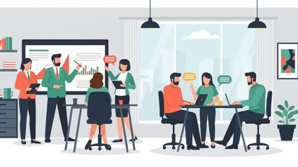 Group of Business Professionals in Meeting.