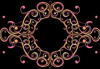 Intricate, swirling, decorative vector rules forming a geometric pattern,  filigree,  rules