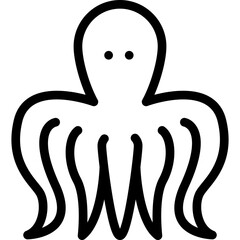 Vintage illustration of an octopus in detailed engraving style, black and white drawing perfect for marine, culinary, or educational design.