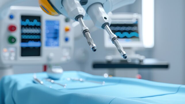 Advanced Robotics in Surgery: Precision Tools and Modern Medical Equipment in Operating Room Setting - Powered by Adobe
