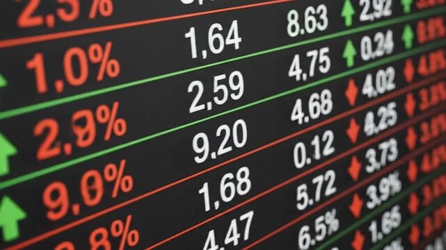 Dynamic Stock Market Data Display, financial analysis concept