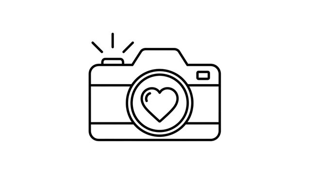 Camera with heart shaped lens