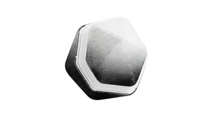 Hexagonal form with gradient dot pattern